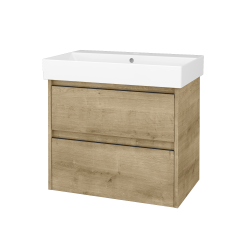 Dřevojas - Skříňka pod umyvadlo BONO SZZ2 70 (umyvadlo Glance) - D09 Arlington / Úchytka T33 - černá mat / D09 Arlington (761813J)