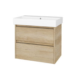 Dřevojas - Skříňka pod umyvadlo BONO SZZ2 70 (umyvadlo Glance) - D15 Nebraska / Úchytka T33 - černá mat / D15 Nebraska (761806J)