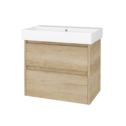 Dřevojas - Skříňka pod umyvadlo BONO SZZ2 70 (umyvadlo Glance) - D15 Nebraska / Úchytka T34 - nerez / D15 Nebraska (761806K)