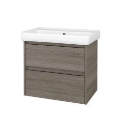 Dřevojas - Skříňka pod umyvadlo BONO SZZ2 70 (umyvadlo Q) - D03 Cafe / Úchytka T33 - černá mat / D03 Cafe (759636J)