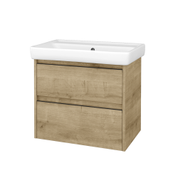 Dřevojas - Skříňka pod umyvadlo BONO SZZ2 70 (umyvadlo Q) - D09 Arlington / Úchytka T33 - černá mat / D09 Arlington (759599J)