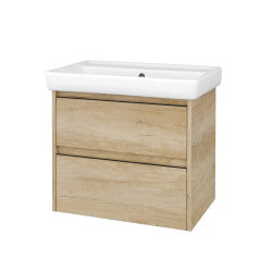 Dřevojas - Skříňka pod umyvadlo BONO SZZ2 70 (umyvadlo Q) - D15 Nebraska / Úchytka T33 - černá mat / D15 Nebraska (759582J)