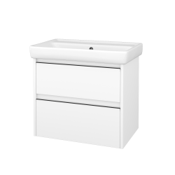 Dřevojas - Skříňka pod umyvadlo BONO SZZ2 70 (umyvadlo Q) - N01 Bílá lesk / Úchytka T33 - černá mat / N01 Bílá lesk (759155J)