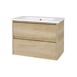 Dřevojas - Skříňka pod umyvadlo BONO SZZ2 80 (umyvadlo Euphoria) - D15 Nebraska / Úchytka T33 - černá mat / D15 Nebraska (468620J)