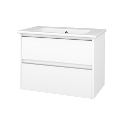 Dřevojas - Skříňka pod umyvadlo BONO SZZ2 80 (umyvadlo Euphoria) - N01 Bílá lesk / Úchytka T34 - nerez / N01 Bílá lesk (748814K)