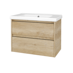 Dřevojas - Skříňka pod umyvadlo BONO SZZ2 80 (umyvadlo Harmonia) - D15 Nebraska / Úchytka T33 - černá mat / D15 Nebraska (755881J)