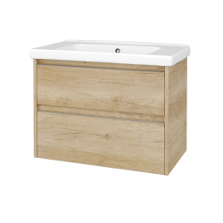 Dřevojas - Skříňka pod umyvadlo BONO SZZ2 80 (umyvadlo Harmonia) - D15 Nebraska / Úchytka T34 - nerez / D15 Nebraska (755881K)