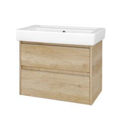 Dřevojas - Skříňka pod umyvadlo BONO SZZ2 80 (umyvadlo Q) - D15 Nebraska / Úchytka T34 - nerez / D15 Nebraska (760328K)