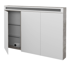 Dřevojas - Třídveřová galerka AIR GA3OE 120 - D01 Beton (143930)
