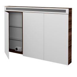 Dřevojas - Třídveřová galerka AIR GA3OE 120 - D06 Ořech (143985)