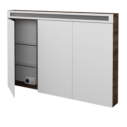 Dřevojas - Třídveřová galerka AIR GA3OE 120 - D25 Teak (464547)