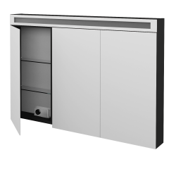 Dřevojas - Třídveřová galerka AIR GA3OE 120 - N03 Graphite (239923)
