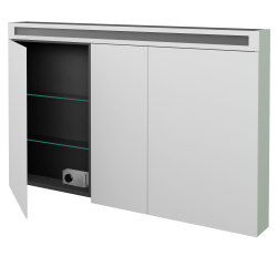 Dřevojas - Třídveřová galerka AIR GA3OE 130 - L20 Mint grey vysoký lesk (579801)