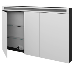 Dřevojas - Třídveřová galerka AIR GA3OE 130 - N03 Graphite (240042)