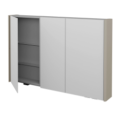 Dřevojas - Třídveřová galerka ENZO GA3OE 120 - L04 Béžová vysoký lesk (59586)