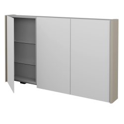 Dřevojas - Třídveřová galerka  ENZO GA3OE 130 - L04 Béžová vysoký lesk (130220)