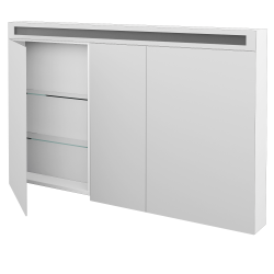 Dřevojas - Třídveřová galerka MAX GA3O 130 - M01 Bílá mat (238582)