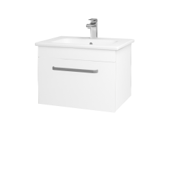 Dřevojas - Umyvadlová skříňka ASTON SZZ 60 - N01 Bílá lesk / Úchytka T01 / L01 Bílá vysoký lesk (137496A)