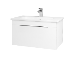 Dřevojas - Umyvadlová skříňka ASTON SZZ 80 - N01 Bílá lesk / Úchytka T05 / L01 Bílá vysoký lesk (137526F)