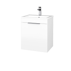 Dřevojas - Umyvadlová skříňka BENEFIT SZD 50 (umyvadlo Altero) - N01 Bílá lesk / Úchytka T05 / N01 Bílá lesk / Levé (403614F)