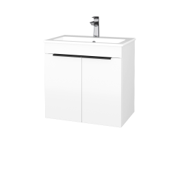 Dřevojas - Umyvadlová skříňka BENEFIT SZD2 60 (umyvadlo Altero) - N01 Bílá lesk / Úchytka T07 / N01 Bílá lesk (533083I)