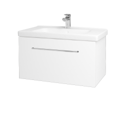 Dřevojas - Umyvadlová skříňka BIG INN SZZ 80 - N01 Bílá lesk / Úchytka T04 / L01 Bílá vysoký lesk (132767E)