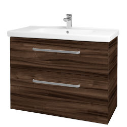Dřevojas - Umyvadlová skříňka BIG INN SZZ2 100 - D06 Ořech / Úchytka T01 / D06 Ořech (133153A)