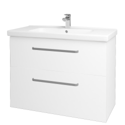 Dřevojas - Umyvadlová skříňka BIG INN SZZ2 100 - M01 Bílá mat / Úchytka T01 / M01 Bílá mat (200749A)
