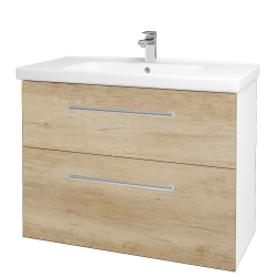 Dřevojas - Umyvadlová skříňka BIG INN SZZ2 100 - N01 Bílá lesk / Úchytka T03 / D15 Nebraska (174057C)