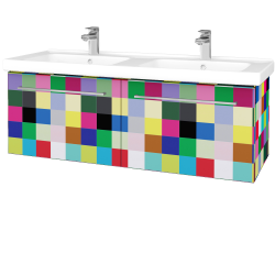 Dřevojas - Umyvadlová skříňka BIG INN SZZ2 125 - Individuální odstín dle RAL/NCS / Úchytka T04 / Individuální odstín dle RAL/NCS (128661E)