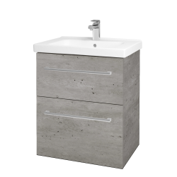 Dřevojas - Umyvadlová skříňka BIG INN SZZ2 65 - D01 Beton / Úchytka T03 / D01 Beton (121679C)