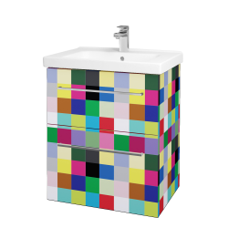 Dřevojas - Umyvadlová skříňka BIG INN SZZ2 65 - Individuální odstín dle RAL/NCS / Úchytka T04 / Individuální odstín dle RAL/NCS (121815E)