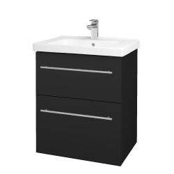 Dřevojas - Umyvadlová skříňka BIG INN SZZ2 65 - L03 Antracit vysoký lesk / Úchytka T02 / L03 Antracit vysoký lesk (121792B)