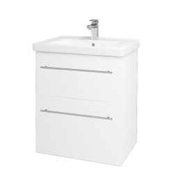 Dřevojas - Umyvadlová skříňka BIG INN SZZ2 65 - N01 Bílá lesk / Úchytka T02 / L01 Bílá vysoký lesk (133177B)