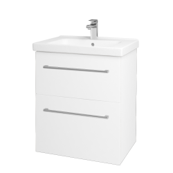 Dřevojas - Umyvadlová skříňka BIG INN SZZ2 65 - N01 Bílá lesk / Úchytka T03 / L01 Bílá vysoký lesk (133177C)