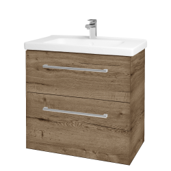 Dřevojas - Umyvadlová skříňka BIG INN SZZ2 80 - D21 Tobacco / Úchytka T03 / D21 Tobacco (276959C)