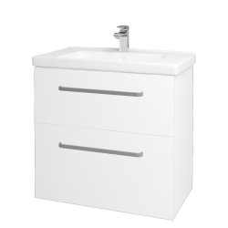 Dřevojas - Umyvadlová skříňka BIG INN SZZ2 80 - N01 Bílá lesk / Úchytka T01 / L01 Bílá vysoký lesk (133184A)