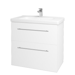 Dřevojas - Umyvadlová skříňka BIG INN SZZ2 80 - N01 Bílá lesk / Úchytka T02 / L01 Bílá vysoký lesk (133184B)