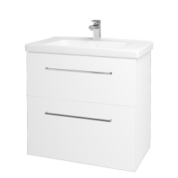 Dřevojas - Umyvadlová skříňka BIG INN SZZ2 80 - N01 Bílá lesk / Úchytka T04 / L01 Bílá vysoký lesk (133184E)