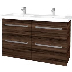 Dřevojas - Umyvadlová skříňka BIG INN SZZ4 125 - D06 Ořech / Úchytka T01 / D06 Ořech (27806A)