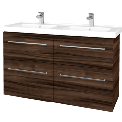 Dřevojas - Umyvadlová skříňka BIG INN SZZ4 125 - D06 Ořech / Úchytka T04 / D06 Ořech (27806E)