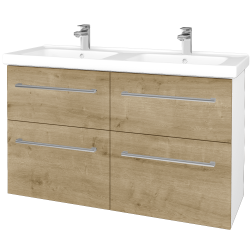 Dřevojas - Umyvadlová skříňka BIG INN SZZ4 125 - N01 Bílá lesk / Úchytka T03 / D09 Arlington (122539C)