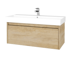 Dřevojas - Umyvadlová skříňka BONO SZZ 100 (umyvadlo Glance) - D15 Nebraska / Úchytka T33 - černá mat / D15 Nebraska (277673J)