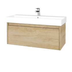 Dřevojas - Umyvadlová skříňka BONO SZZ 100 (umyvadlo Glance) - D15 Nebraska / Úchytka T34 - nerez / D15 Nebraska (277673K)