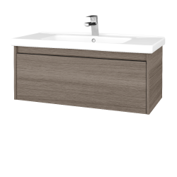 Dřevojas - Umyvadlová skříňka BONO SZZ 100 (umyvadlo Harmonia) - D03 Cafe / Úchytka T33 - černá mat / D03 Cafe (204150J)