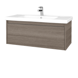 Dřevojas - Umyvadlová skříňka BONO SZZ 100 (umyvadlo Harmonia) - D03 Cafe / Úchytka T34 - nerez / D03 Cafe (204150K)