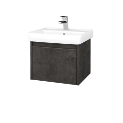 Dřevojas - Umyvadlová skříňka BONO SZZ 55 (umyvadlo Q) - D16  Beton tmavý / Úchytka T34 - nerez / D16 Beton tmavý (348274K)