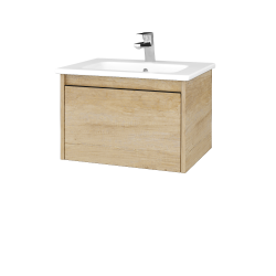 Dřevojas - Umyvadlová skříňka BONO SZZ 60 (umyvadlo Euphoria) - D15 Nebraska / Úchytka T33 - černá mat / D15 Nebraska (203450J)