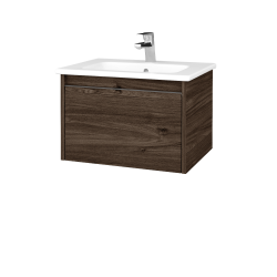 Dřevojas - Umyvadlová skříňka BONO SZZ 60 (umyvadlo Euphoria) - D25 Teak / Úchytka T34 - nerez / D25 Teak (447076K)