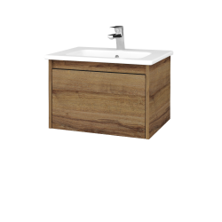 Dřevojas - Umyvadlová skříňka BONO SZZ 60 (umyvadlo Euphoria) - D27 Cognac / Úchytka T33 / D27 Cognac (447052J)